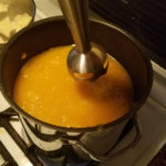 blending squash soup